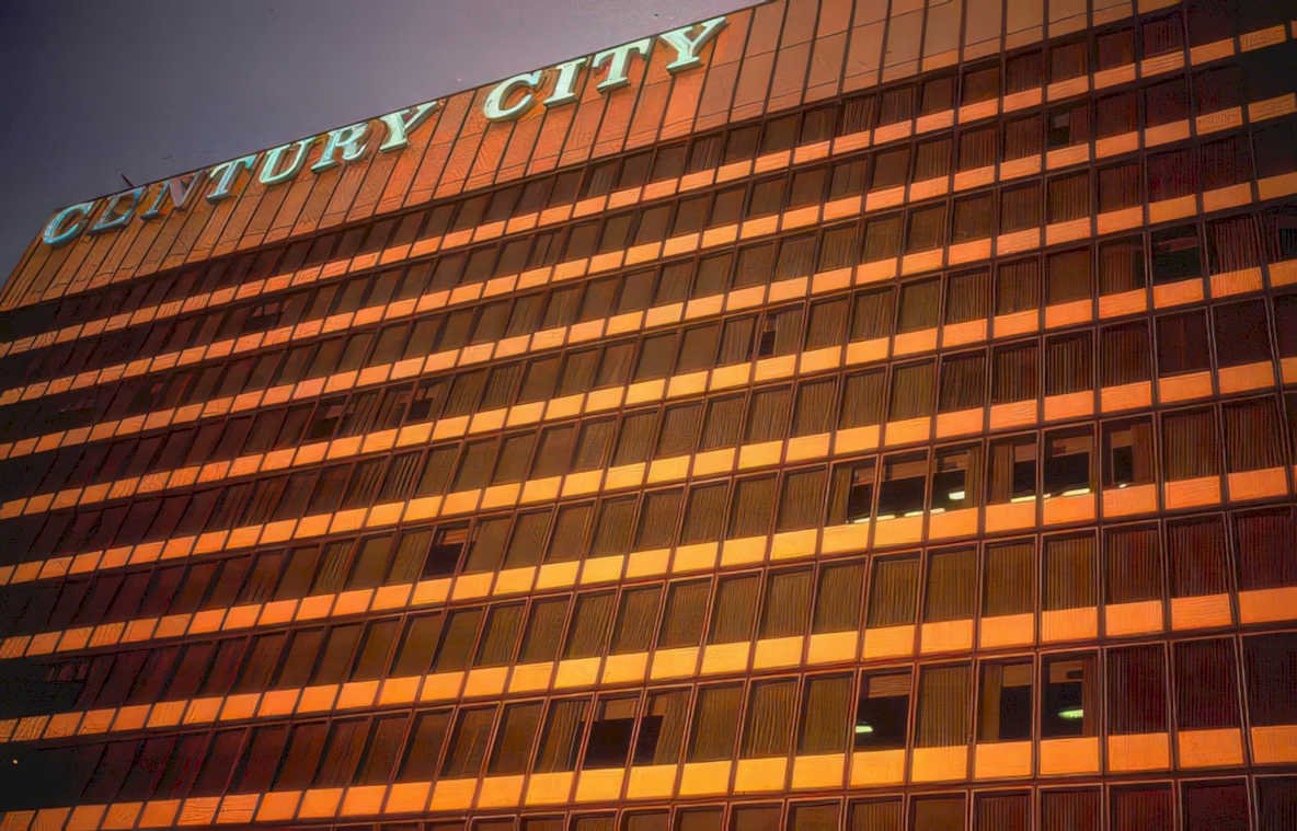 century city lights Vintage A4 Photo Print