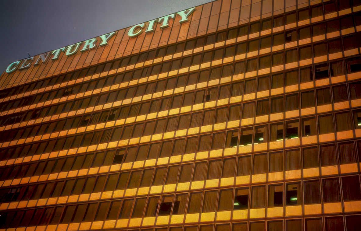 century city night Vintage A4 Photo Print
