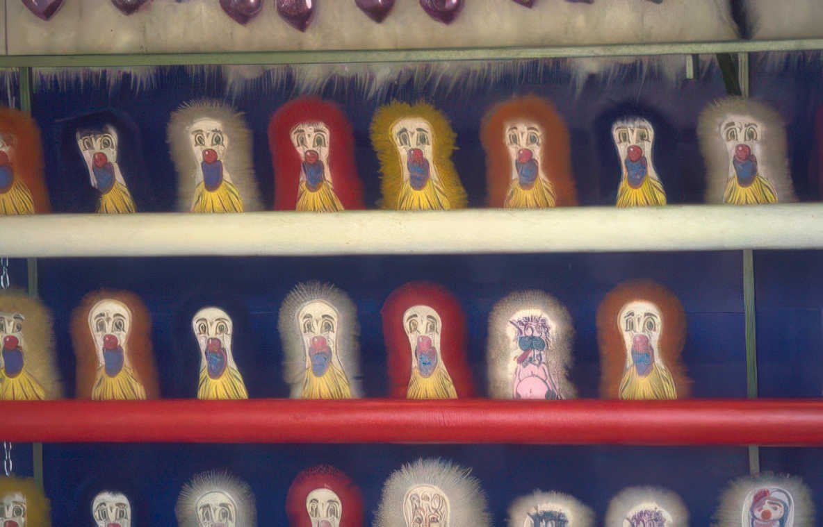 ceramic clown masks Vintage A4 Photo Print
