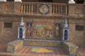ceramic mosaic bench 1980s 1990s A4 Photo Print