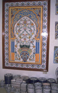 ceramic plates mural 1980s 1990s A4 Photo Print