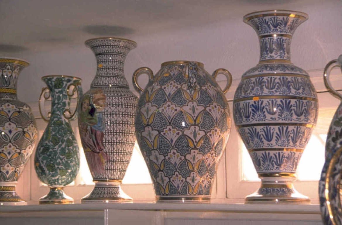 ceramic vases patterns 1980s 1990s A4 Photo Print