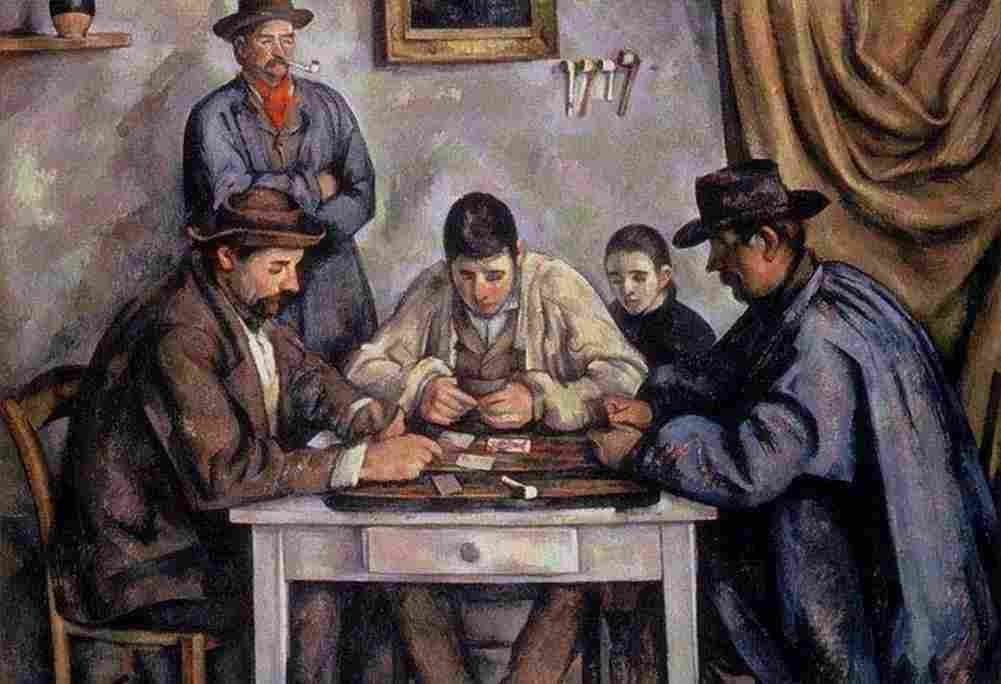 cez Card Players Art A4 Photo Print