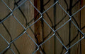 chainlink fence shadows Vintage A4 Photo Print