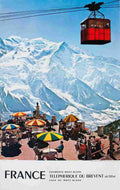 chamonix mont blanc telepherique du brevent 1972 4 Advert A4 Photo Print