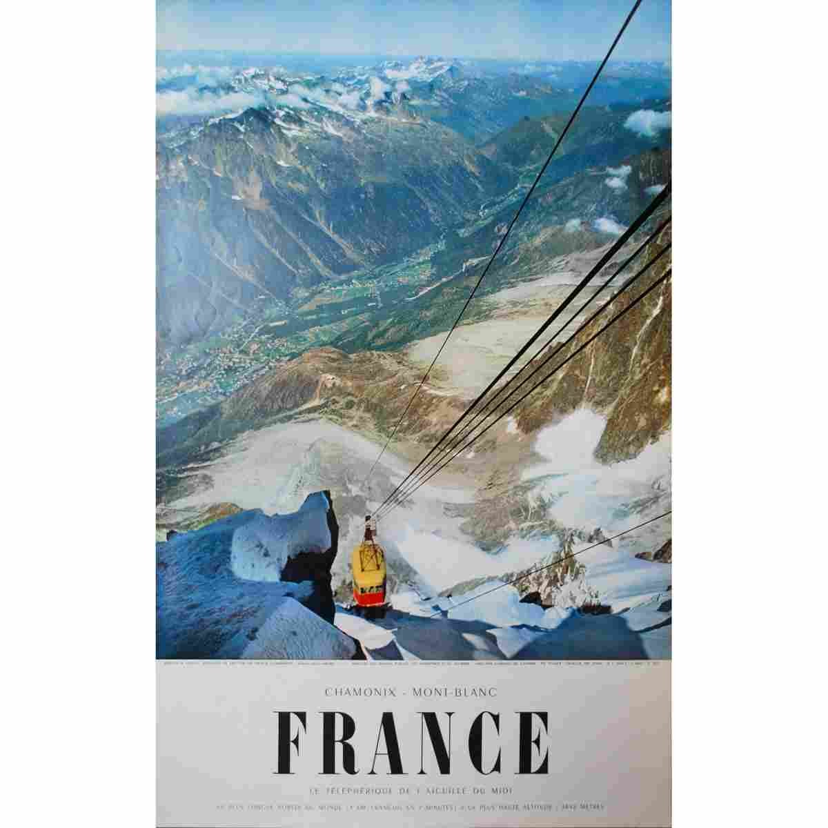 chamonix mont blanc viguier 1956 2 Advert A4 Photo Print