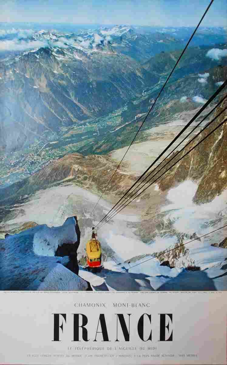 chamonix mont blanc viguier 1956 4 Advert A4 Photo Print