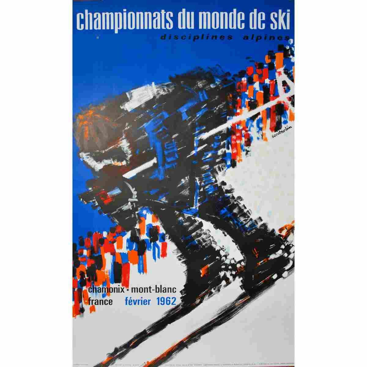 championnats du monde de ski chamonix constantin 1962 2 Advert A4 Photo Print