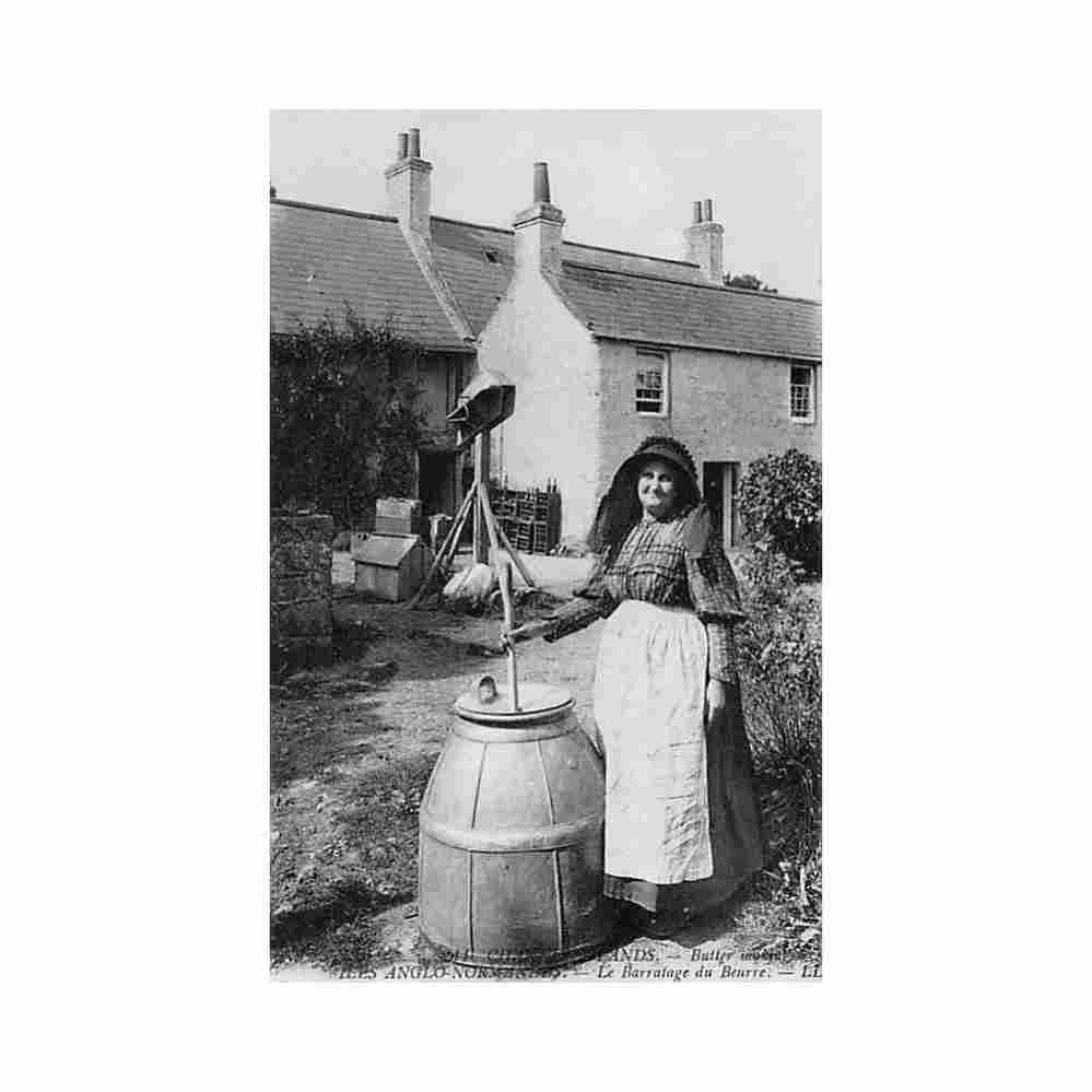 channel islands butter making levy ll 211 Vintage A4 Photo Print