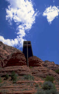 chapel red sky 1980s 1990s A4 Photo Print