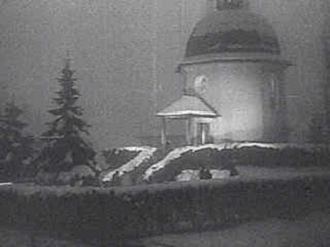 chapel snow forest1980s 1990s A4 Photo Print