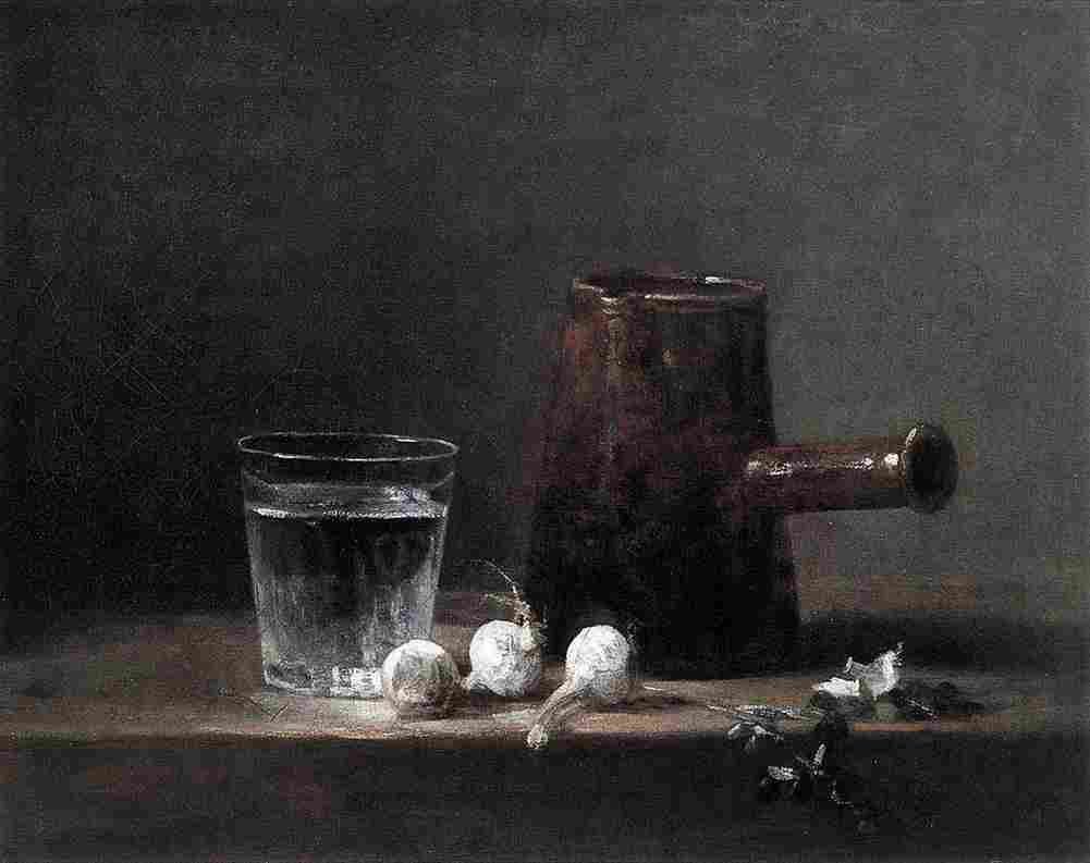 char Water Glass and Jug Art A4 Photo Print