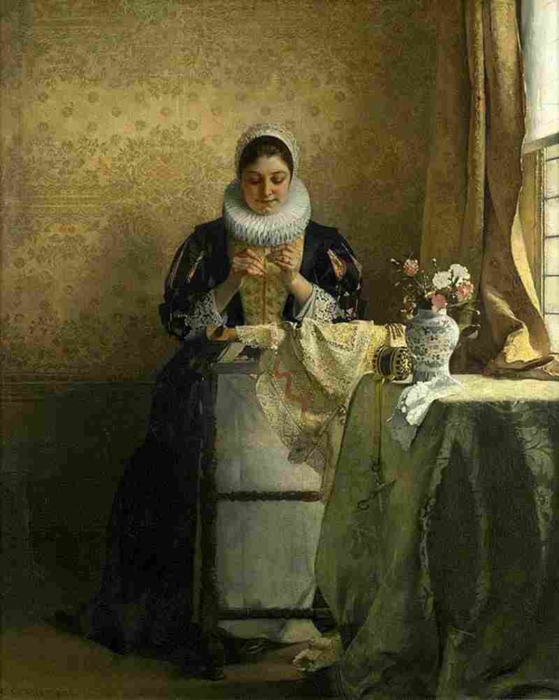 charlemont The Lace Maker Art A4 Photo Print