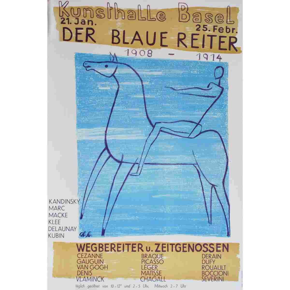 charles hindenlang der blaue reiter 1950 2 Advert A4 Photo Print