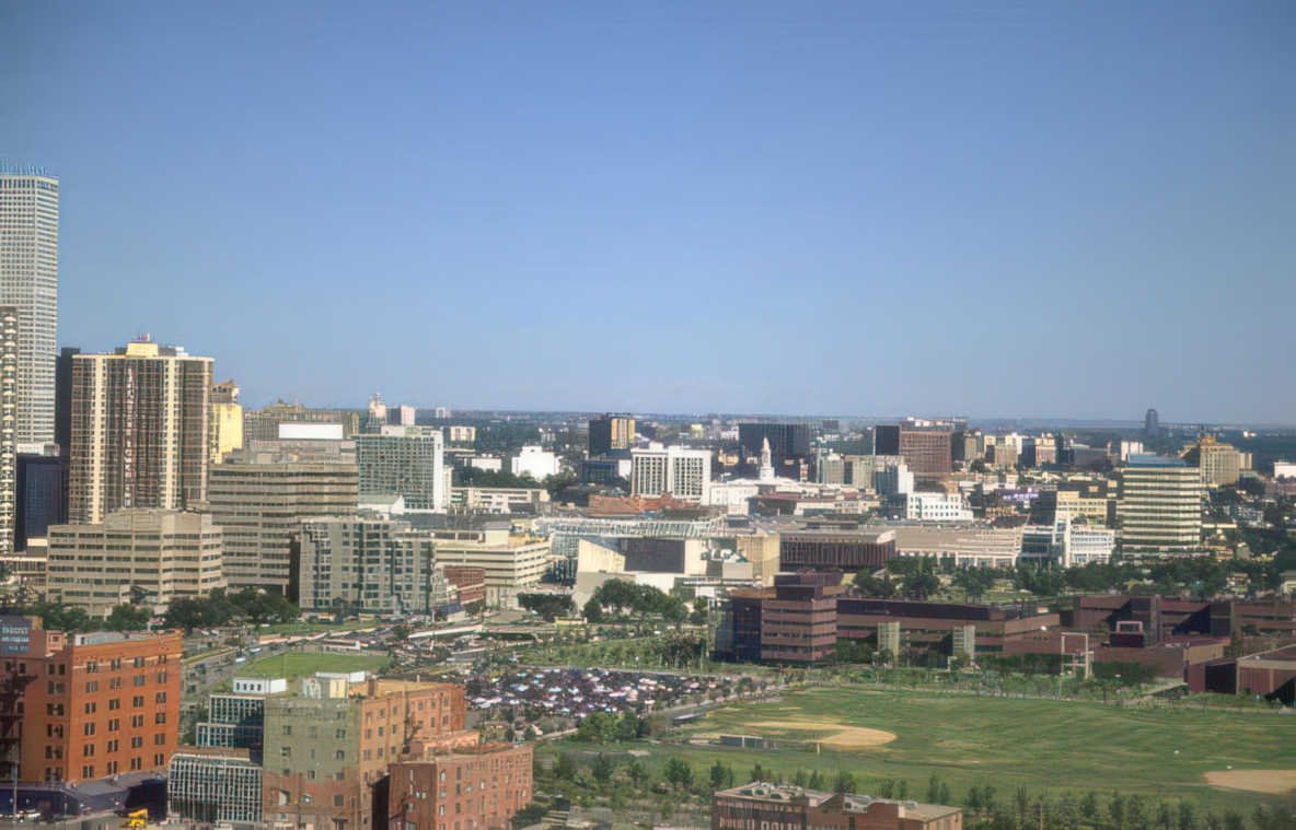 charlotte downtown skyline Vintage A4 Photo Print