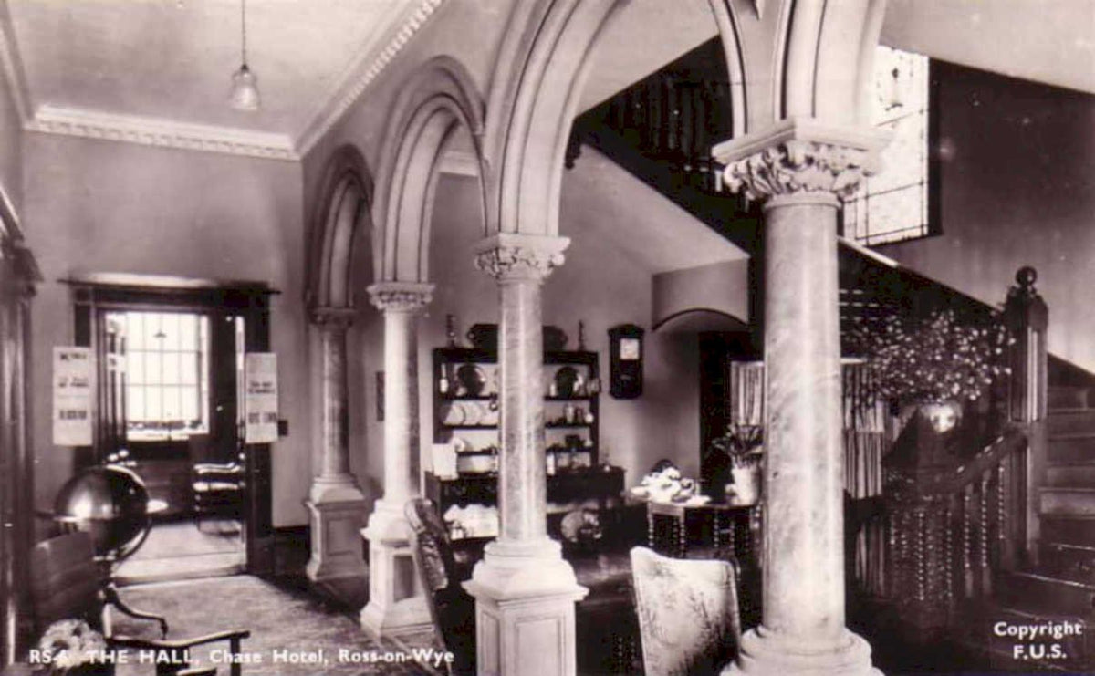 chase hotel hallVintage 1880s 1900s A4 Photo Print