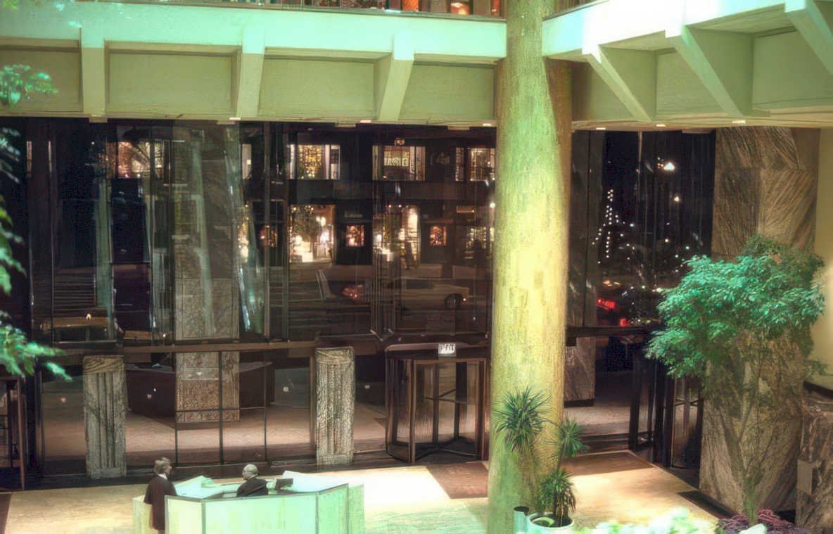chase manhattan lobby Vintage A4 Photo Print