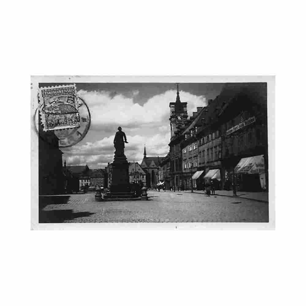 cheb eger trzni namesti s radnici Vintage A4 Photo Print