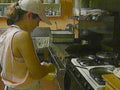 chef kitchen cooking1980s 1990s A4 Photo Print