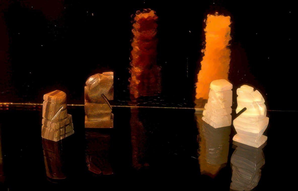 chess stones display Vintage A4 Photo Print