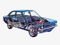 chevrolet chevette 1973 cutaway A4 Photo Print