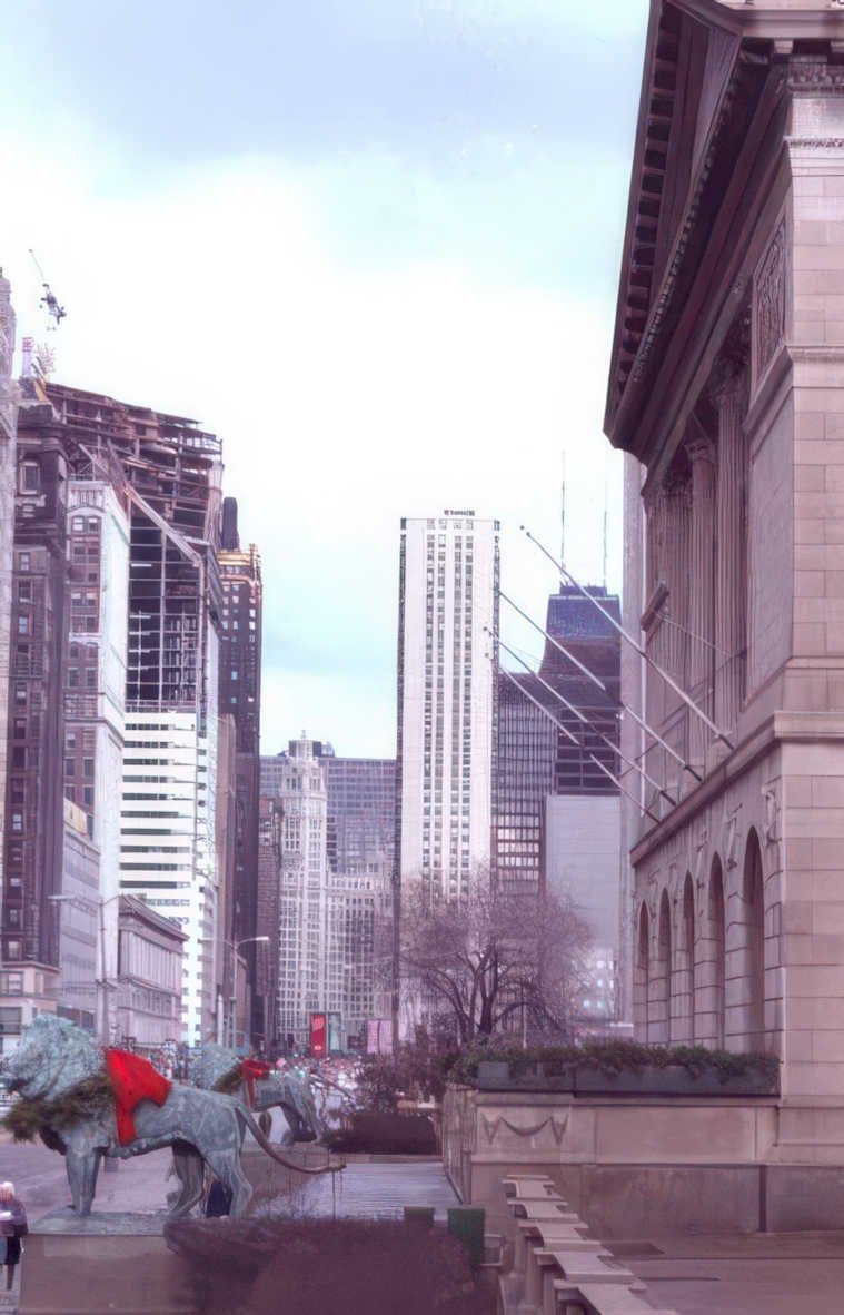 chicago cultural center 1 Vintage A4 Photo Print