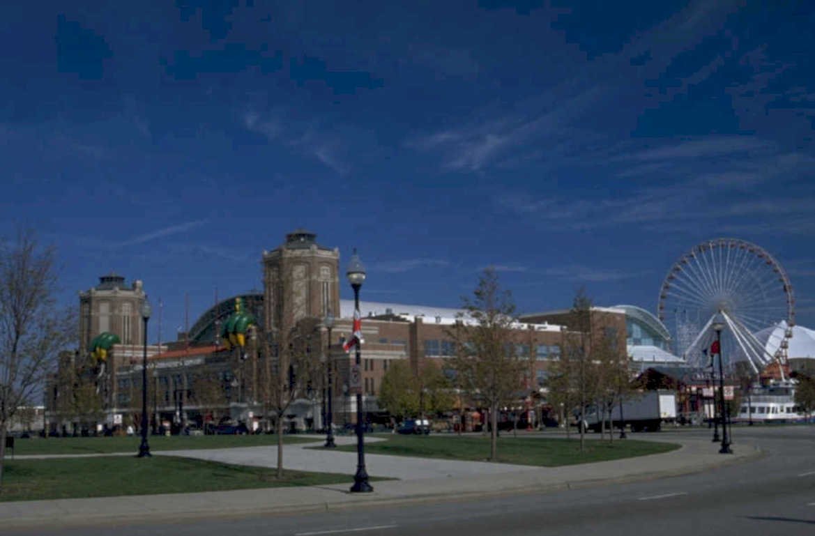 chicago navy pier 1980s 1990s A4 Photo Print
