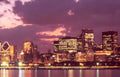 chicago night skyline Vintage A4 Photo Print