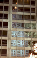 chicago office fire Vintage A4 Photo Print