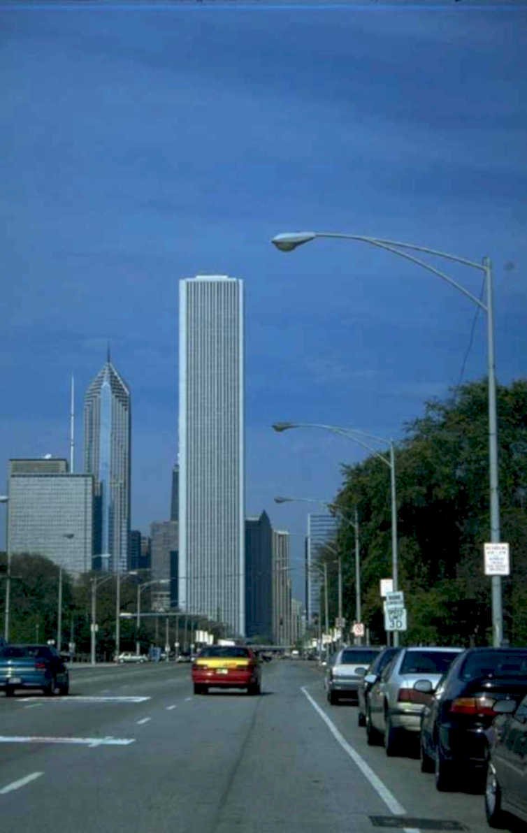 chicago skyline 1990 1980s 1990s A4 Photo Print