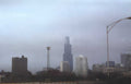 chicago skyline hancock Vintage A4 Photo Print