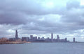 chicago skyline lake 2 Vintage A4 Photo Print