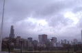 chicago skyline millennium Vintage A4 Photo Print