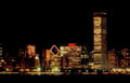 chicago skyline night 2 Vintage A4 Photo Print