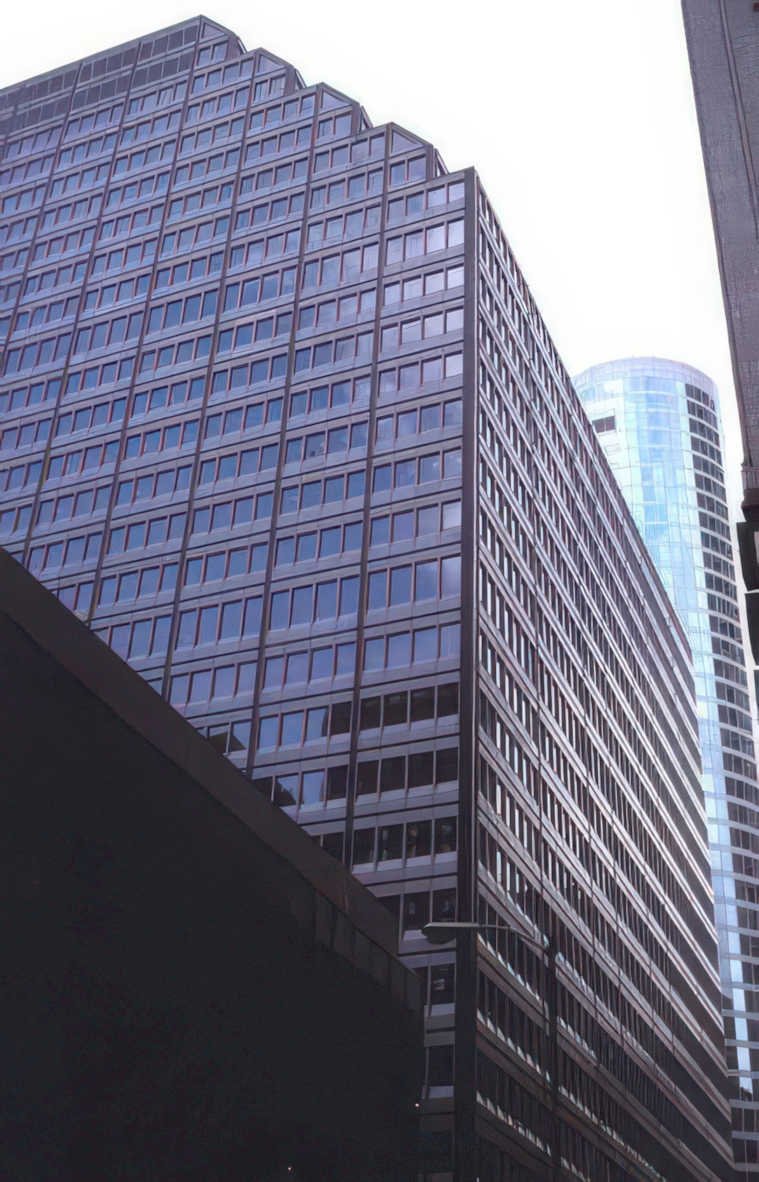 chicago skyline office Vintage A4 Photo Print