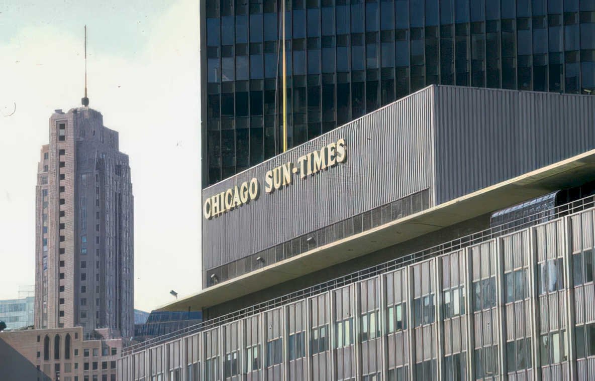 chicago sun times Vintage A4 Photo Print