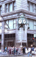chicago times clock Vintage A4 Photo Print