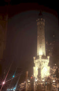 chicago water tower 1 Vintage A4 Photo Print