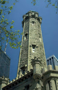 chicago water tower Vintage A4 Photo Print