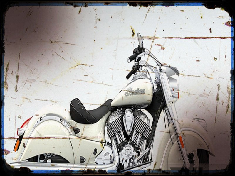 chief classic Indian A4 Photo Print Motorbike Vintage Aged