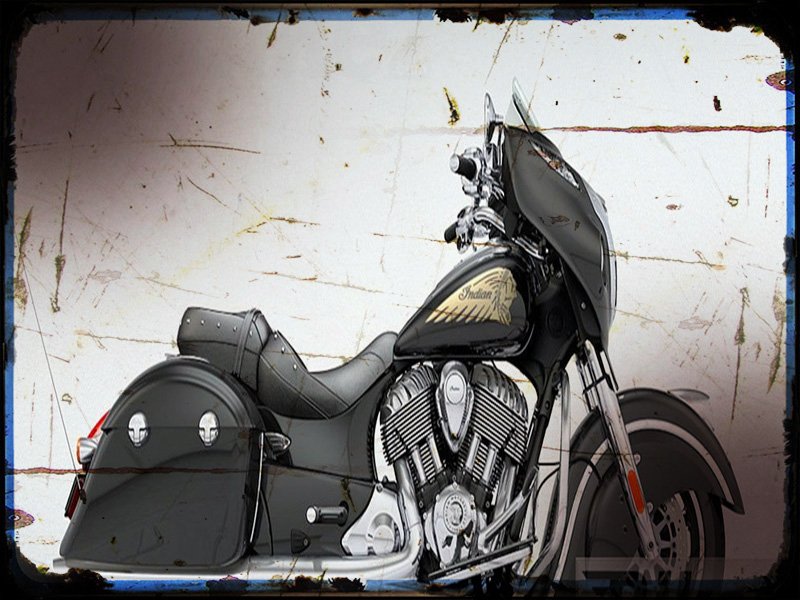 chieftain Indian A4 Photo Print Motorbike Vintage Aged