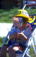 child 4thofjuly picnic Vintage A4 Photo Print