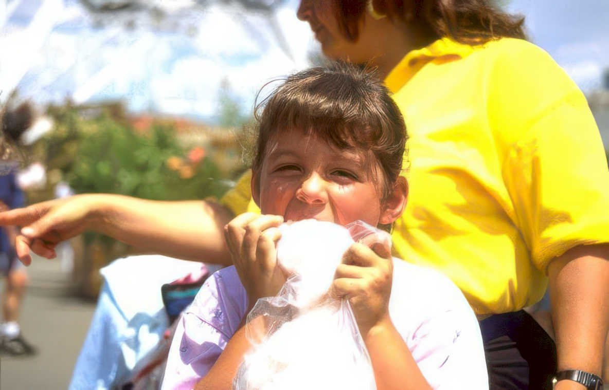 child cotton candy Vintage A4 Photo Print