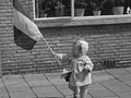child flag building1980s 1990s A4 Photo Print