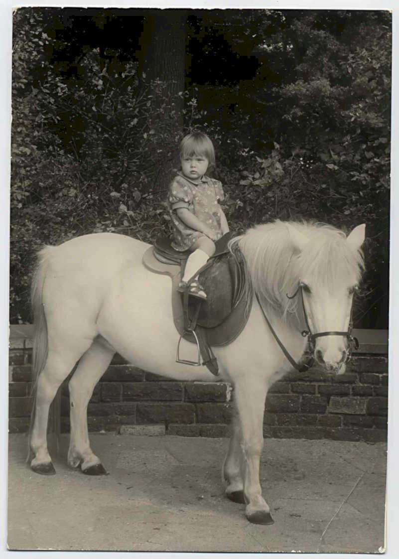 child pony saddle Vintage world war A4 Photo Print