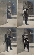 child rejoicing in christmas snow 4x antique s 174779 A4 Photo Print