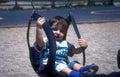 child swing playground Vintage A4 Photo Print
