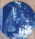 children snow counton Vintage world war A4 Photo Print