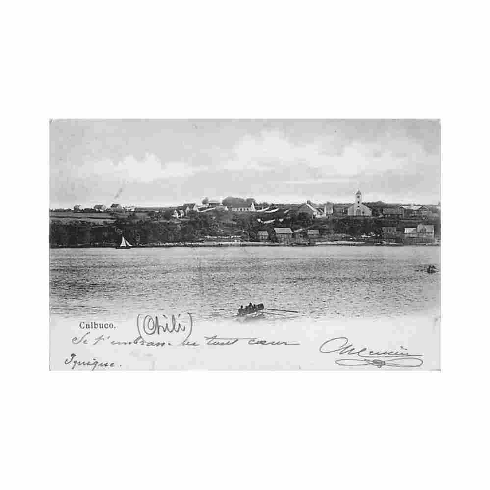chile calbuco vista general ed p springmuller Vintage A4 Photo Print