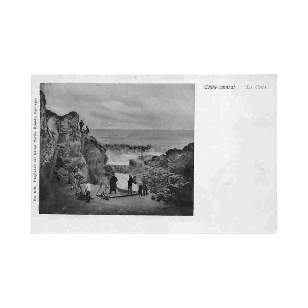 chile chile central la costa ed c brandt 518 Vintage A4 Photo Print